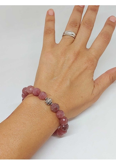 Sirius Serisi Çilek Kuvars Taşı 10mm Unisex Bileklik 52922 Çok Renkli