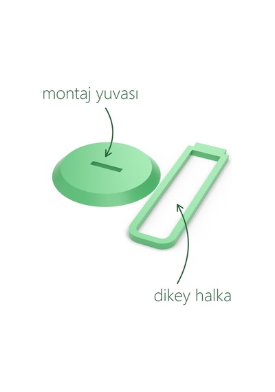 Toka Standı Saç Tokası Düzenleyici Masaüstü Organizer Yeşil