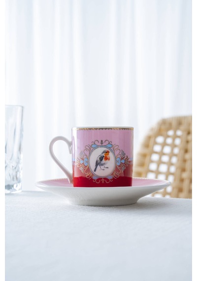 Acar Candy 6 Kişilik Porselen Kahve Fincan Takımı - 90 Ml Renkli