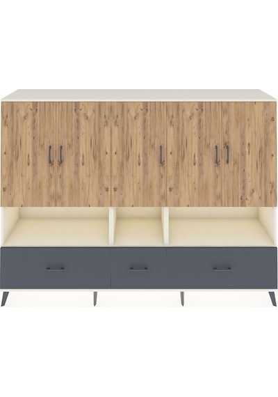 Hyperion Dolap 12 Raflı 3 Çekmeceli 5 Kapaklı 220x44x163 Aytaşı-ç Aytaşı-çam/antrasit Hyperion Dolap 12 Raflı 3 Çekmeceli 5 Kapaklı 220x44x163 Aytaşı-ç Aytaşı-çam/antrasit