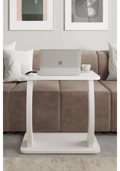 Desk Çalışma Sehpası, Laptop Sehpası, Çift Ayaklı Geniş Yüzey Beyaz Desk Çalışma Sehpası, Laptop Sehpası, Çift Ayaklı Geniş Yüzey Beyaz