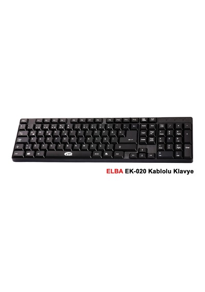 Elba Ek-020 F Usb Siyah Türkçe Kablolu Standart Klavye 1.8mt Kablo Uzunluğu