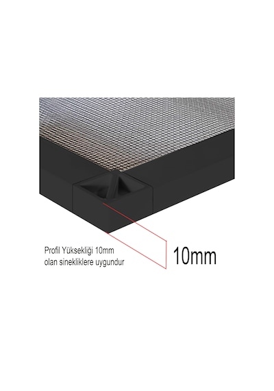 Siyah Pimapen Pencere Sineklik Montaj Aparatı Köşe Kenar Bağlama Pabucu 5 Takım Set 10x20 Profillere Uygun