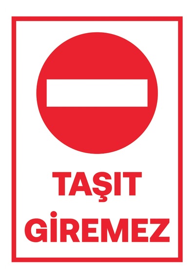 Taşıt Giremez Folyo A4 Yapışkanlı