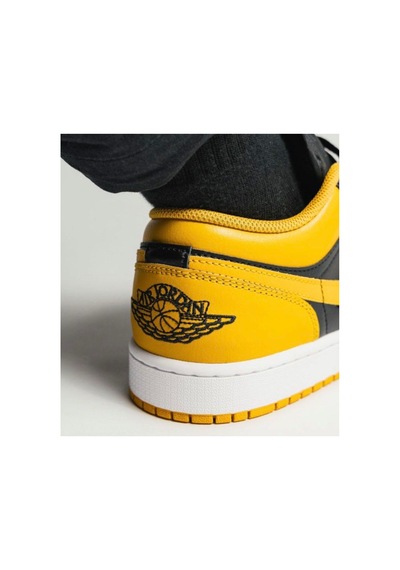 Nike Air Jordan 1 Low Yellow Ochre Spor Ayakkabı Siyah Siyah