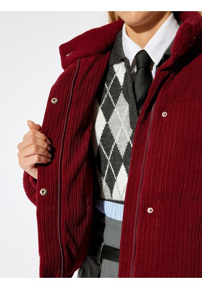Koton Kadife Şişme Mont Oversize Kapitoneli Düğmeli Cep Detaylı Dik Yaka Bordo 5wal20141ıw Bordo Koton Kadife Şişme Mont Oversize Kapitoneli Düğmeli Cep Detaylı Dik Yaka Bordo 5wal20141ıw Bordo