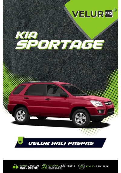 Velurpro Kia Sportage 2005-2010 Araca Özel Velur Halı Paspas