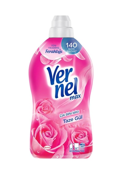 Vernel Max Konsantre Çamaşır Yumuşatıcısı Taze Gül 4 x 1440 ML