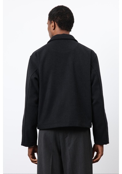 Antioch Regular Fit Dokulu Erkek Mont Siyah