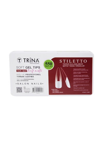Trina Soft Jel Takma Tırnak Stiletto Yarı Mat 550'li Trnnaıl0019