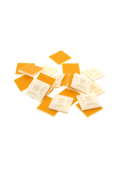 Tek-iş Plastik Kablo Bağı Klipsi Cırt Kelepçe Tutucu Yapışkanlı 19 X 19 X 3.9 Mm 20 Adet