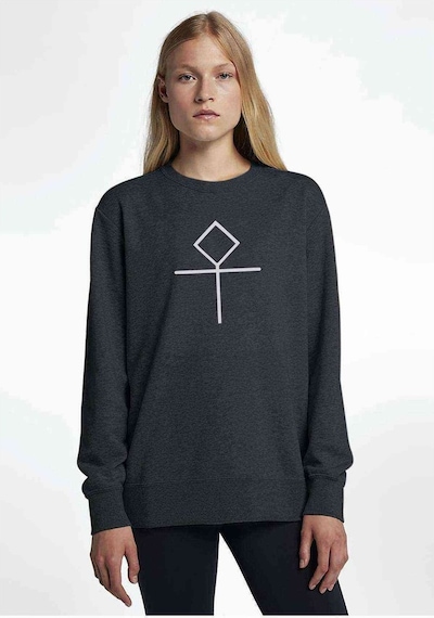 Türk Boyları Eymür Baskılı Füme Antrasit Kadın Sweatshirt