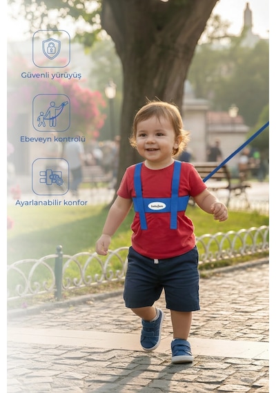 Babyjem Çocuk Yürüme Yardımcısı Güvenlik Kemeri Mavi
