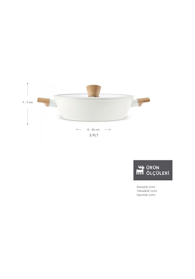Karaca x Refika Swiss Crystal Creamy Wood K.Yarık Tencere 26 Cm