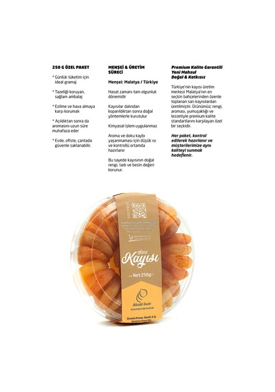 Malatya Sarı Kayısı 250g 250 G