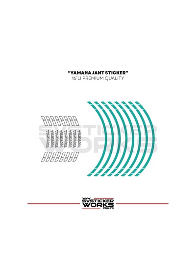 Yamaha Jant Sticker Seti Yüksek Kalite 16lı Jant Set Yamaha Uyumlu 50514760
