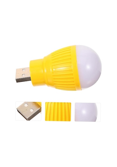 Pm-34389 Usb Beyaz Gece Lambası Mini Ampul Aydınlatma Beyaz - Çok Renkli