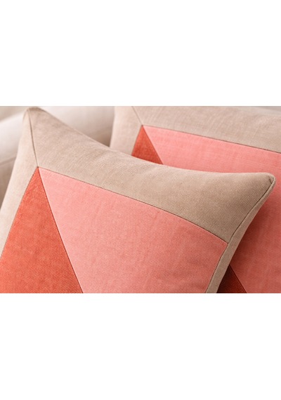 Faralya Life Parçalı 2 Li Kırlent Kılıfı 45x45 Cm Dekoratif Koltuk Yastık Kılıfı Modern Salon Dekoru Açık Pembe