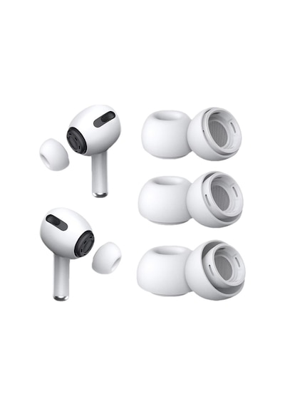 Apple Uyumlu AirPods Pro 2 Kulaklık Ucu Silikon Beyaz