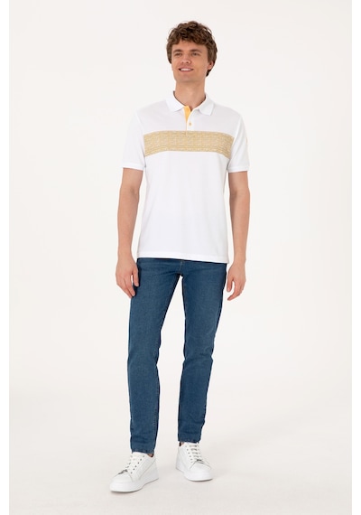 U.S. Polo Assn. Erkek Regular Fit Polo Yaka Beyaz Tişört 50306812-VR049