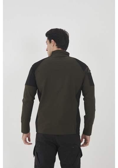 Camp Scoutland Camp138 Outdoor Tactical Su iticili Erkek Haki-Siyah Taktik Sweatshirt