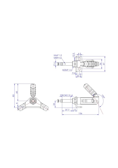Goodhand Gh-30250m İtmeli Çekmeli Geçiş Kelepçesi 250 Kg Kapasi