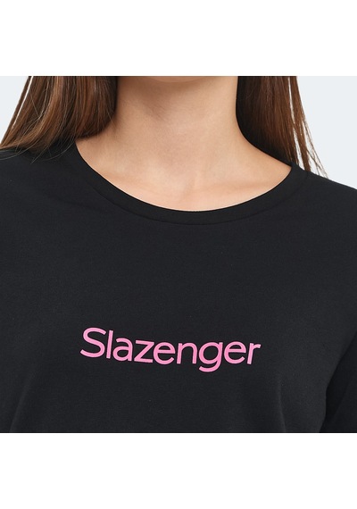 Slazenger PAOLINA IN Kadın Pamuklu Siyah / Fuşya Pijama