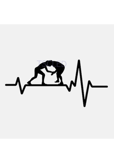Güreş Greco Roma Grappling Kalp Atışı Araba Sticker