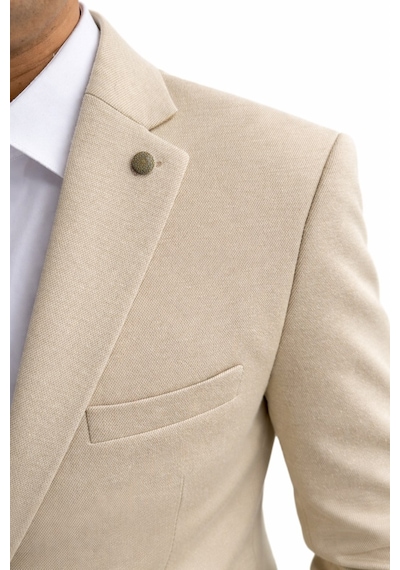 Plus Scorpion Erkek Kolu Yamalı Blazer Ceket Taş Renk, İtalyan Kesim Slim Fit, Şık Tasarım Taş Plus Scorpion Erkek Kolu Yamalı Blazer Ceket Taş Renk, İtalyan Kesim Slim Fit, Şık Tasarım Taş