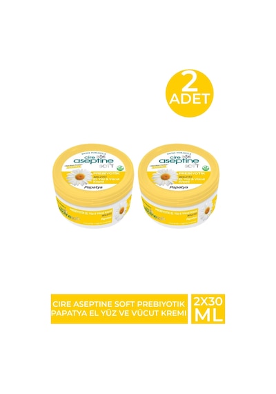 Cire Aseptine Soft Prebiyotik Papatya El Yüz Ve Vücut Kremi 30 Ml 2 Adet