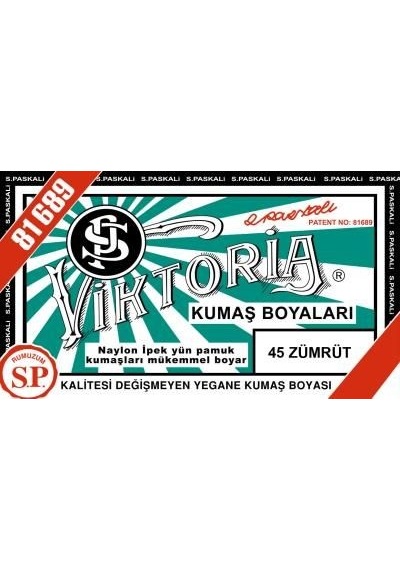 45 Zümrüt Renk Kumaş Boyası Viktoria