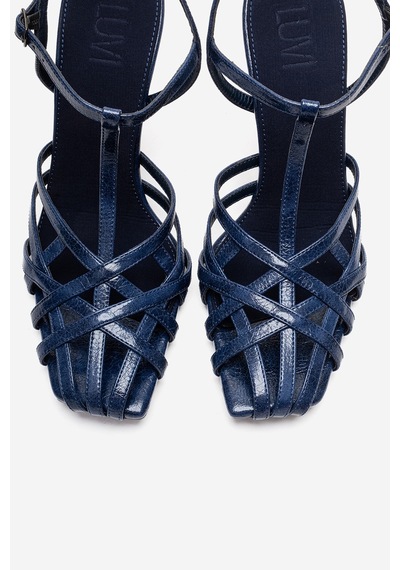 Luvishoes Allos Lacivert Kadın Topuklu Ayakkabı Lacivert