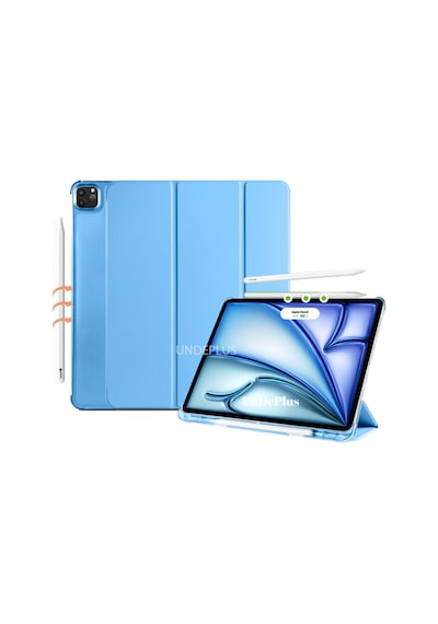 Apple Uyumlu iPad Pro 12.9 3./4./5./6. Nesil M2 Kılıf Flip Cover Kalem Bölmeli Pc Case 2018-2023