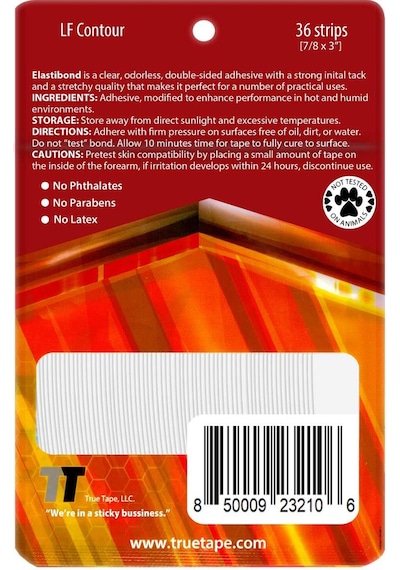 True Tape Elastibond Protez Saç Bandı Oval Lf 7/8" X 3" - 2cm X 7.5cm 36 Adet