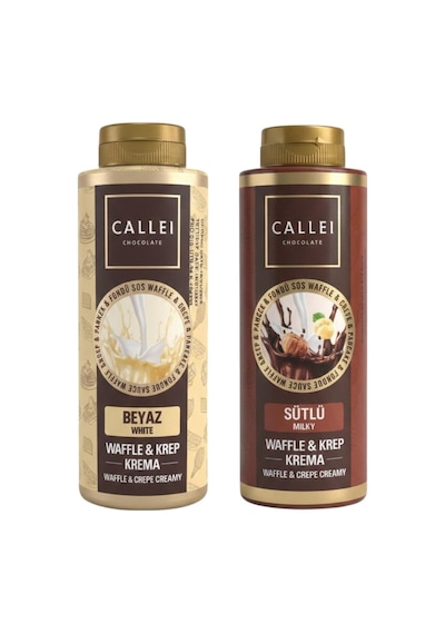 Sütlü & Beyaz Waffle & Pancake Sosu 2 Li Set 300 Gr