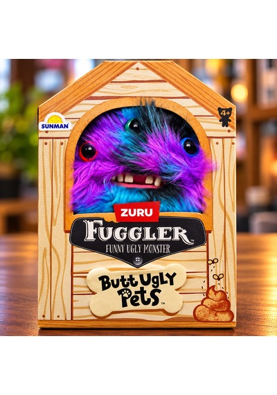 Fuggler Butt Ugly Pets 22 Cm Mavi Mor Renkli Dişli Peluş Oyuncak Çok Renkli