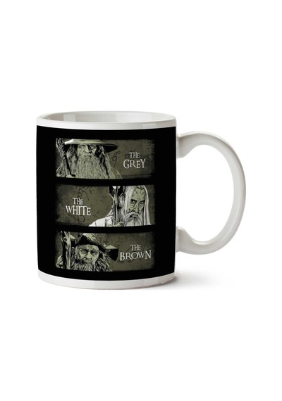 The Grey The Brown The White Wizards Lord Of The Rings İki Tarafı Baskılı Kupa Bardak