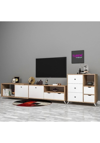 Mavi Tv Ünitesi Mdf Antrasit Mavi Tv Ünitesi Mdf Antrasit