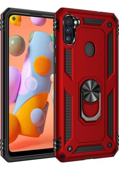 Samsung Uyumlu Galaxy A11 / M11 Kilif Panzer Ring Tam Koruma Arka Kapak 438265499
