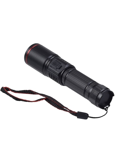 Powerdex Pd-8900 Taktik Şarjlı Avcı Feneri 2000 Metre Menzili Siyah