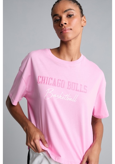 Defacto Pamuk Nba Chıcago Bulls Lisanslı Bisiklet Yaka Sporcu Kısa Kollu Pembe Tişört H9401ax26hspn82 Pembe-pn82