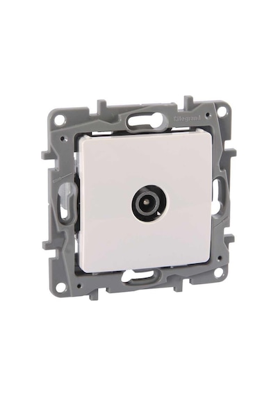 Legrand 767126 Salbei serisi beyaz TV prizi sonlu 5db