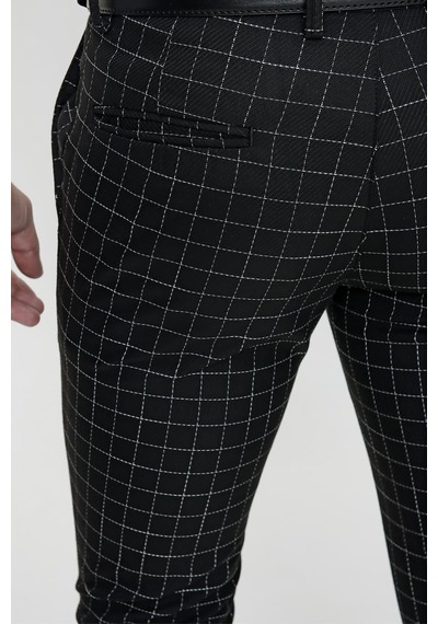 Efor P 1083 Slim Fit Siyah Spor Pantolon Siyah