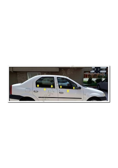 Dacia Logan Krom Cam Çıtası 2005-2012 4 Parça Paslanmaz Çelik