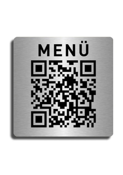 Modern Kare Paslanmaz Çelik Qr Kod Menü Levhası - Restoran Ve Kafeler İçin Şık Çözüm 10 Adet 5x5 Cm