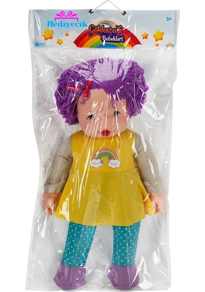 70 CM Sevimli Mor Saçlı Oyuncak Efsane Lahana Bebek