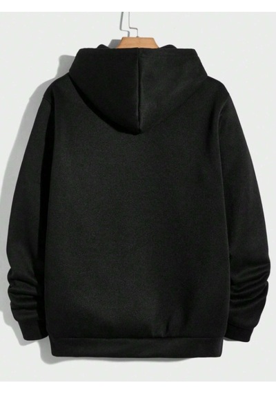 Startmore Adrift Unisex Kadın/erkek Siyah Los Angeles 1996 Baskılı Oversize Kapüşonlu Sweatshirt Siyah