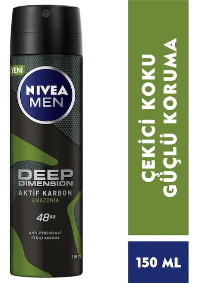 Nivea Men Deep Dimension Amazonia Sprey Deodorant 150 ML