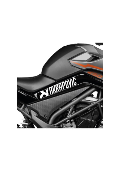 Cfmoto 250 Nk Akrapovic Orta Şase Tasarım Motosiklet Sticker Etiket Modeli Beyaz