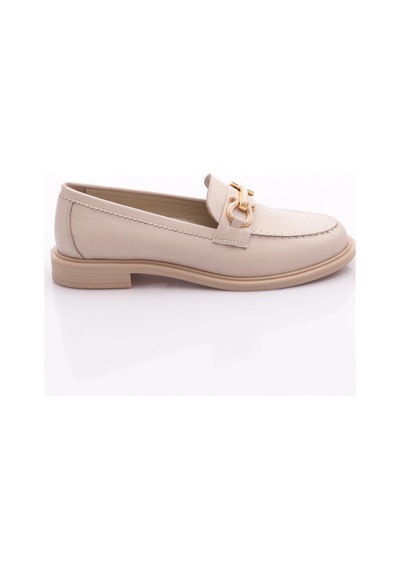 Dgn 6007 Kadin Loafer Ayakkabi Ekru